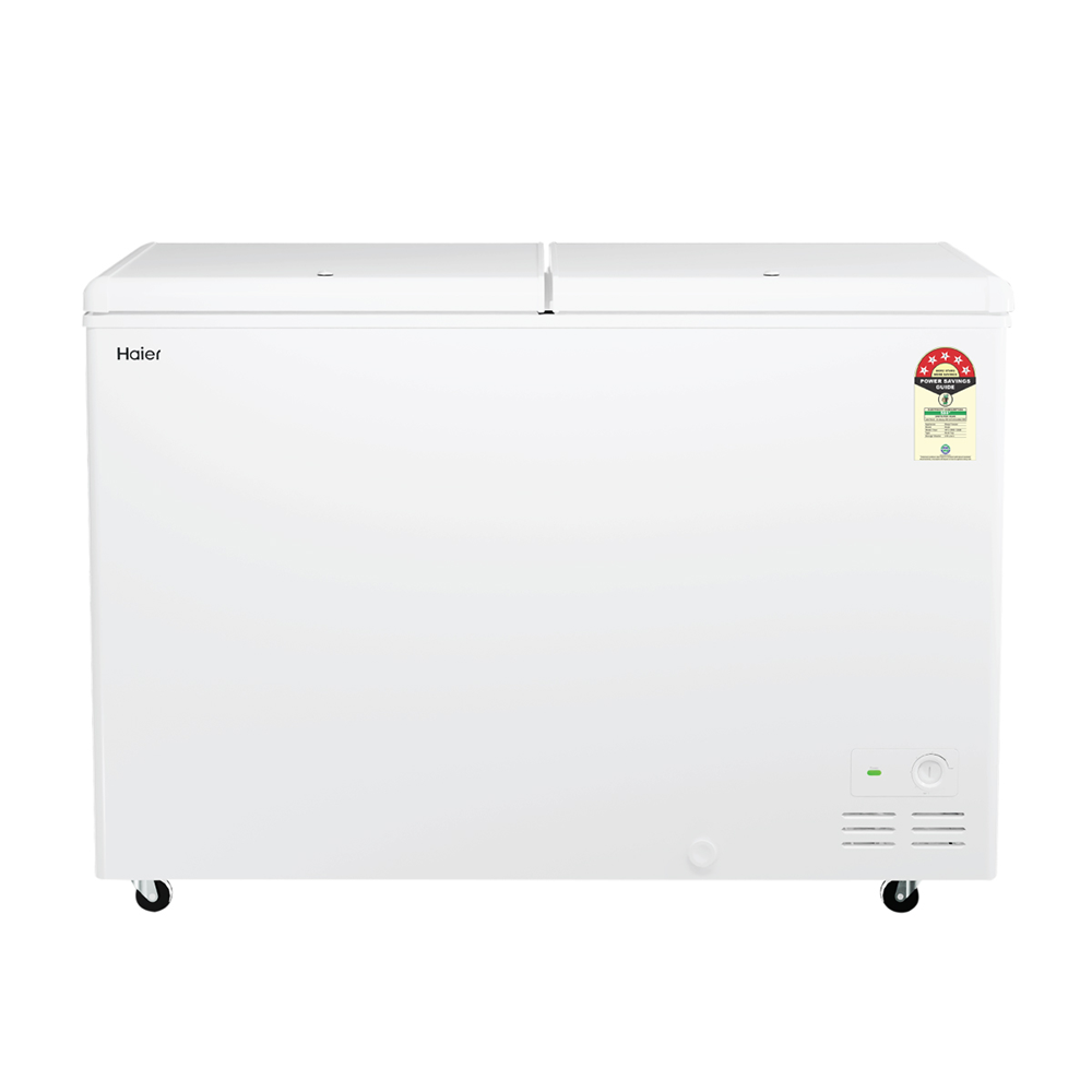Haier 355 Ltr Double door- White Colour Convertible Hard top Freezer